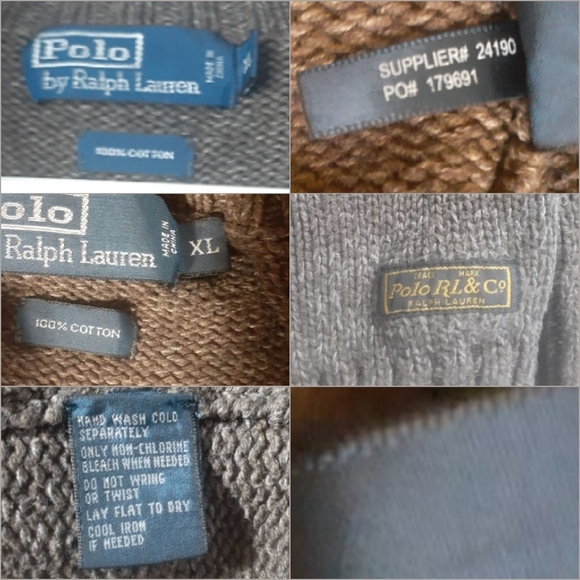 Polo Ralph Lauren Classic Brown Heather 1/4 Button Down Cotton Men's XL - Picture 10 of 16